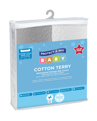 Terry Change Mat Cover - White & Grey Twin Pack | Sleep Corp Healthcare